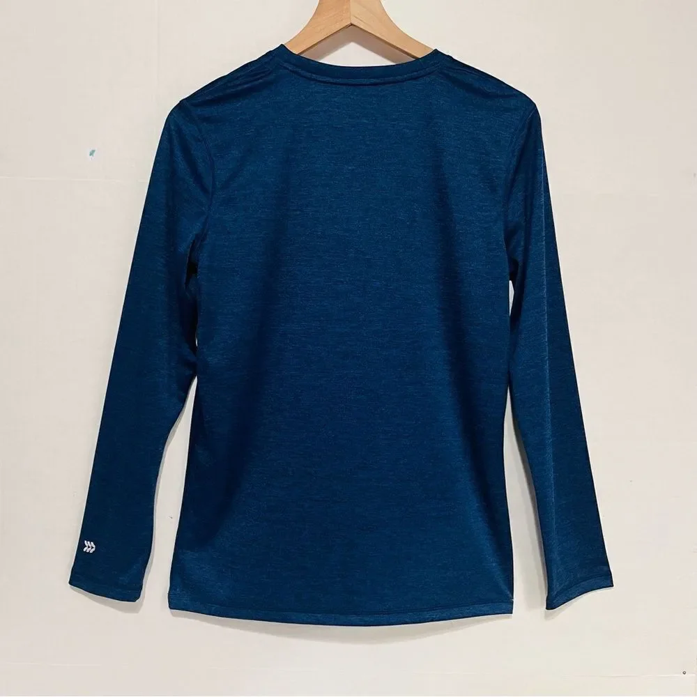 All in Motion Kids Navy and Orange Basketball Long Sleeve Tee